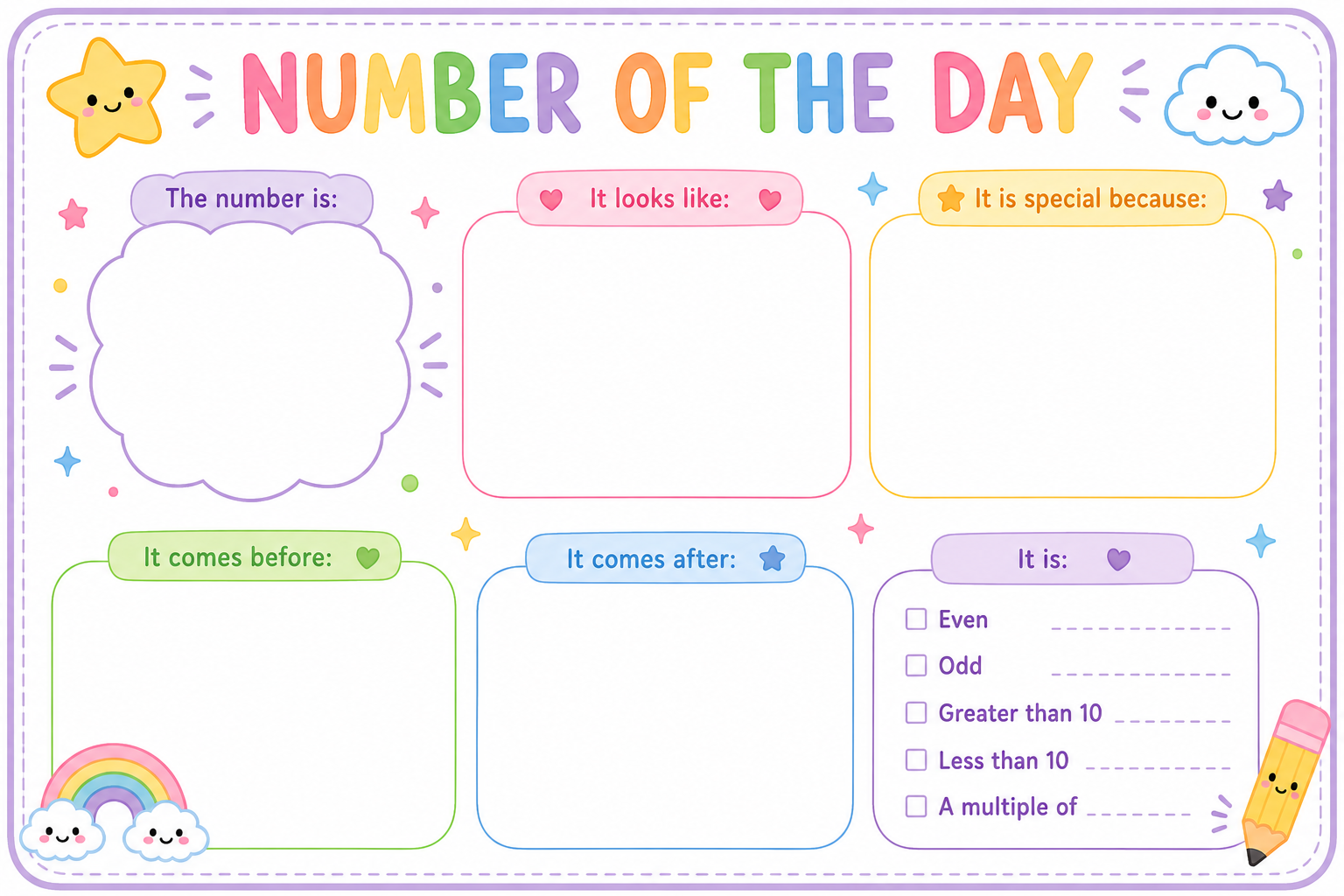 Number of the Day Mat